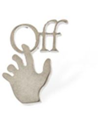 Off-White c/o Virgil Abloh Mini Hand Off Mono Earring - Metallic