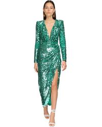 Zuhair Murad Midikleid Mit Pailletten - Grün