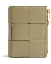 Bottega Veneta - Small Cassette Leather Bi-Fold Wallet - Lyst