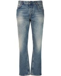 Balmain - Regular Denim Cotton Jeans - Lyst