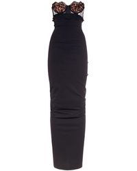 Dolce & Gabbana - Stretch Jersey Strapless Long Dress - Lyst