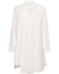 Yohji Yamamoto - Camisa asimétrica de voile de algodón - Lyst