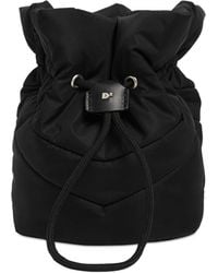 DSquared² Ophelia Puffy Nylon Mini Bucket Bag - Black
