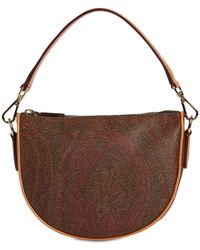 Etro Coated Canvas Top Handle Bag - Brown