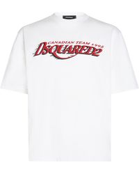 DSquared² - T-shirt in cotone con logo - Lyst