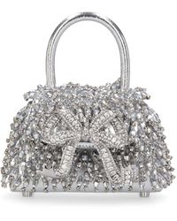 Self-Portrait - Micro Embellished Bow Top Handle Bag - Lyst