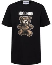 Moschino - T-shirt Aus Baumwolljersey Mit Logodruck - Lyst