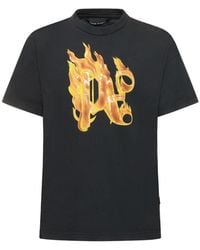 Palm Angels - Burning モノグラム Tシャツ - Lyst