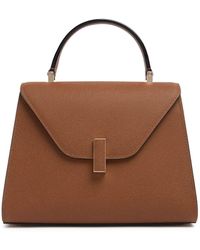 Valextra - Mittelgrosse Tasche Aus Narbleder "iside" - Lyst