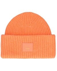 Acne Studios - Cappello beanie pansy 'n face in lana - Lyst