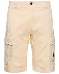 C.P. Company - Shorts cargo in cotone stretch - Lyst