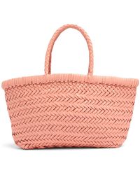 Dragon Diffusion - Mini Flat Gora Leather Basket Bag - Lyst