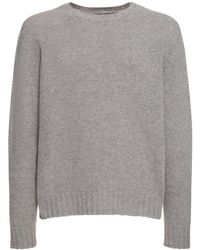 Palm Angels - Curved Logo Wool-blend Sweater - Lyst
