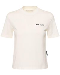 Palm Angels - Classic Logo Fitted Cotton T-shirt - Lyst
