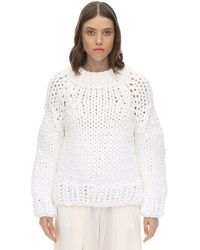 MM6 by Maison Martin Margiela Pull-Over En Coton Mélangé - Blanc