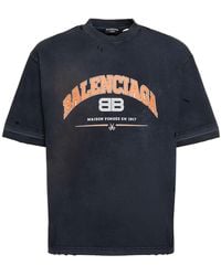 Balenciaga - Medium Fit T-shirt Black - Lyst