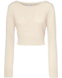 Max Mara - Angri Rib Knit Wool Crop Sweater - Lyst