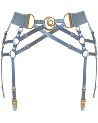 Bordelle Selene Suspender Belt - Blue