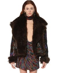 DSquared² Tie Dye Shearling Jacket - Multicolour