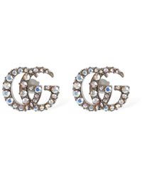 Gucci - gg Marmont Brass Stud Earrings - Lyst