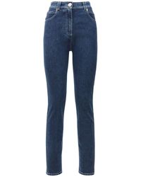 Balmain Enge Denimjeans - Blau