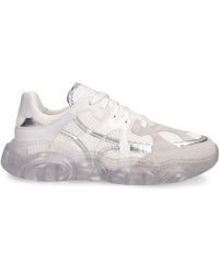 Moschino - Mesh & Leather Sneakers - Lyst