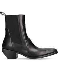 Rick Owens - Heeled Sliver Leather Ankle Boots - Lyst