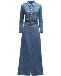 DIESEL Vestido Maxi "de-blochy" De Denim Convertible - Azul