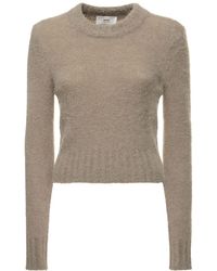 Ami Paris - Brushed Alpaca Blend Crewneck Sweater - Lyst