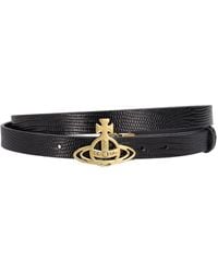 Vivienne Westwood - Small Orb Buckle Leather Belt - Lyst