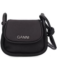 Ganni - Mini Knot Recycled Tech Top Handle Bag - Lyst