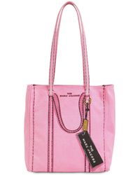 Marc Jacobs Tote Aus Baumwolle Und Leinen "the Tag" - Pink