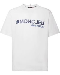 3 MONCLER GRENOBLE - T-shirt in jersey di cotone con logo - Lyst