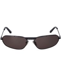 Balenciaga - Ovale Sonnenbrille Aus Metall "0245s Tag 2.0" - Lyst