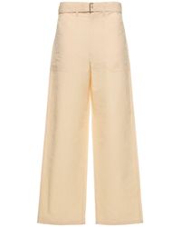 AURALEE - Linen & Cotton Straight Pants - Lyst