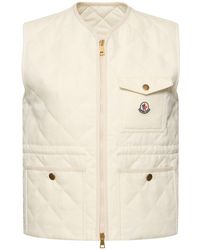 Moncler - Vigny Diamond Quilted Linen Vest - Lyst