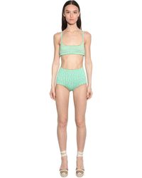 Missoni Bikini Aus Viskosestricklamé - Blau
