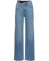 Alexander Wang - Asymmetrical Waistband Cotton Jeans - Lyst