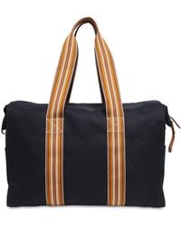 Loro Piana The Suitcase Cotton Canvas Weekend Bag - Blue