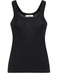 Lemaire - Ribbed Cotton Tank Top - Lyst