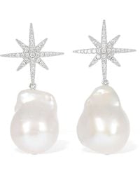 Apm Monaco - Meteorites Pearl & Crystal Earrings - Lyst