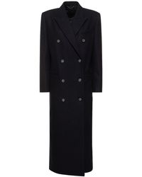 Magda Butrym - Wool Blend Double Breasted Coat - Lyst