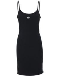 adidas Originals Logo Stretch Cotton Dress - Black