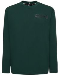 3 MONCLER GRENOBLE - Heavy Cotton Jersey Long Sleeve T-Shirt - Lyst