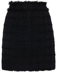 Dolce & Gabbana - Wool Tweed Mini Skirt - Lyst