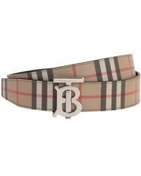 Burberry Leather Reversible Belt - Brown