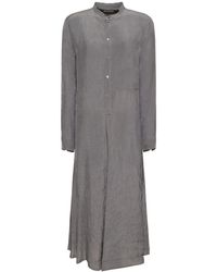 Lemaire - Robe chemise midi en viscose à col gousset - Lyst