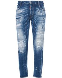 DSquared² - Tidy Biker Stretch Cotton Denim Jeans - Lyst