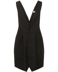 Noir Kei Ninomiya - Oxford Wool Vest Mini Dress - Lyst