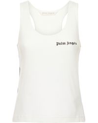 Palm Angels - Classic Logo Cotton Jersey Tank Top - Lyst